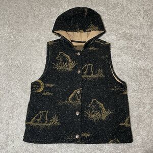 Vintage Bear Ridge Outfitters Fleece Button Vest Size Large USA 90s Nature Rare